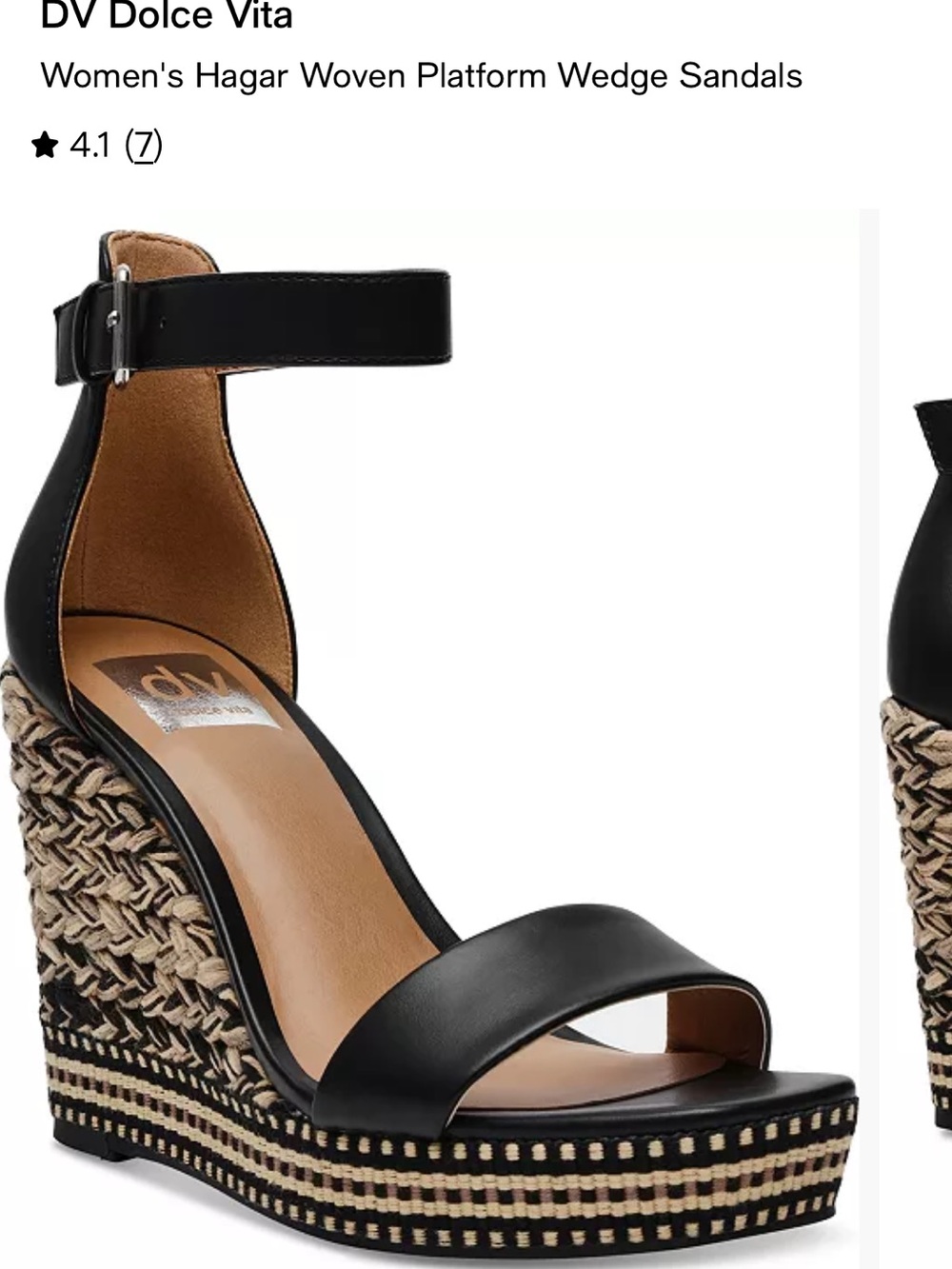 DV Dolce Vita Hagar Woven Platform Wedge Sandals size 8